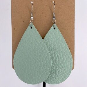Faux Leather Teardrop Earrings Fashion Jewelry